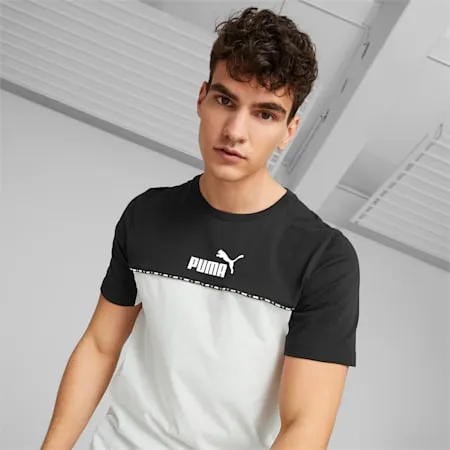 Essentials Block Tape Men's T-Shirt | PUMA Black | PUMA SHOP ALL PUMA | PUMA 