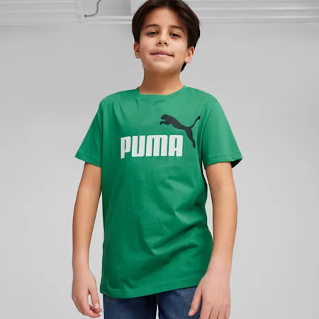 Essentials+ Two-Tone Logo Tee Youth | Archive Green | PUMA Shop All Puma | PUMA 