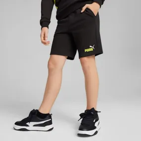 Essentials+ Two-Tone Shorts Youth | PUMA Black-Lime Sheen | PUMA SHOP ALL PUMA | PUMA 