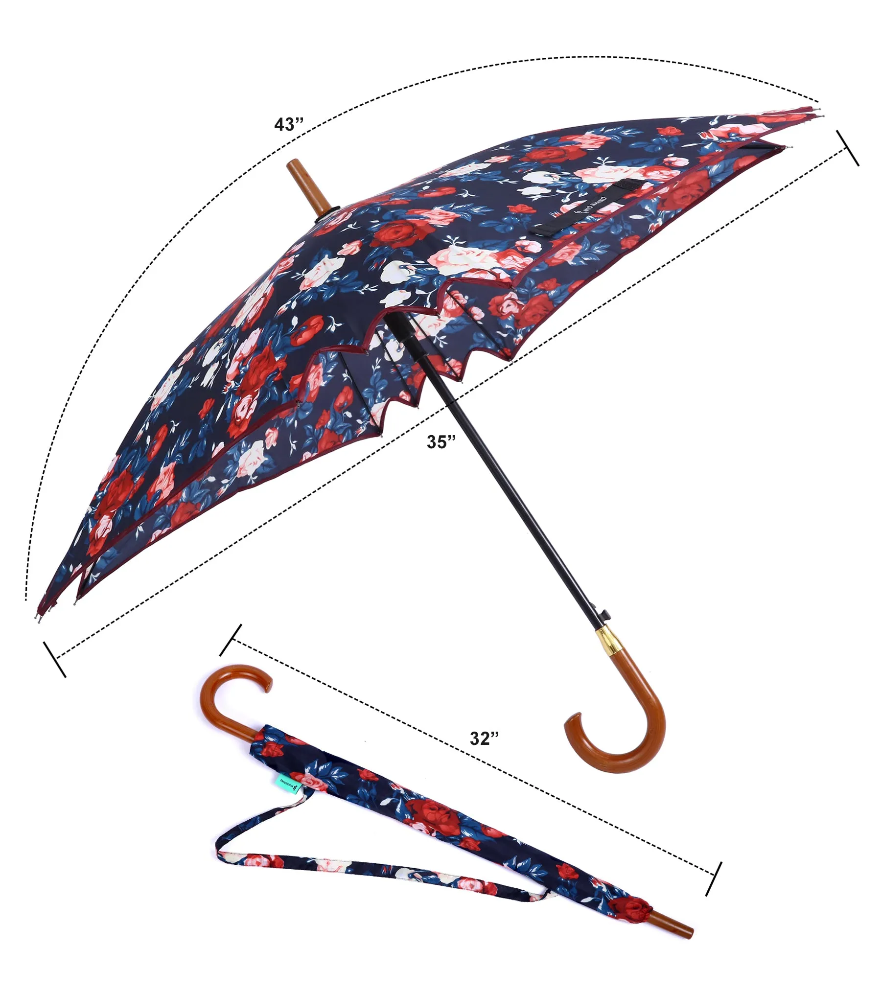 Floral Windproof Umbrella