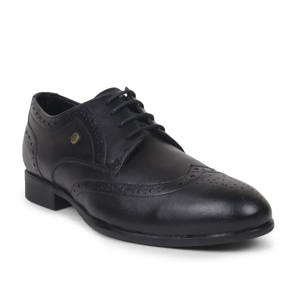 Fortune By Liberty Men BELGIUM01E Black Formal Brogue Lacing Shoes