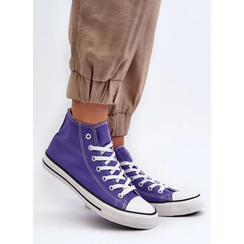 FR1 Women's Classic High Top Sneakers Purple Remos violet