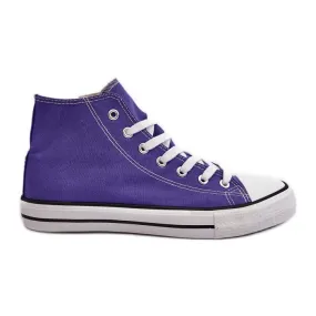 FR1 Women's Classic High Top Sneakers Purple Remos violet