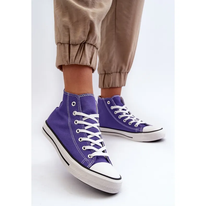 FR1 Women's Classic High Top Sneakers Purple Remos violet