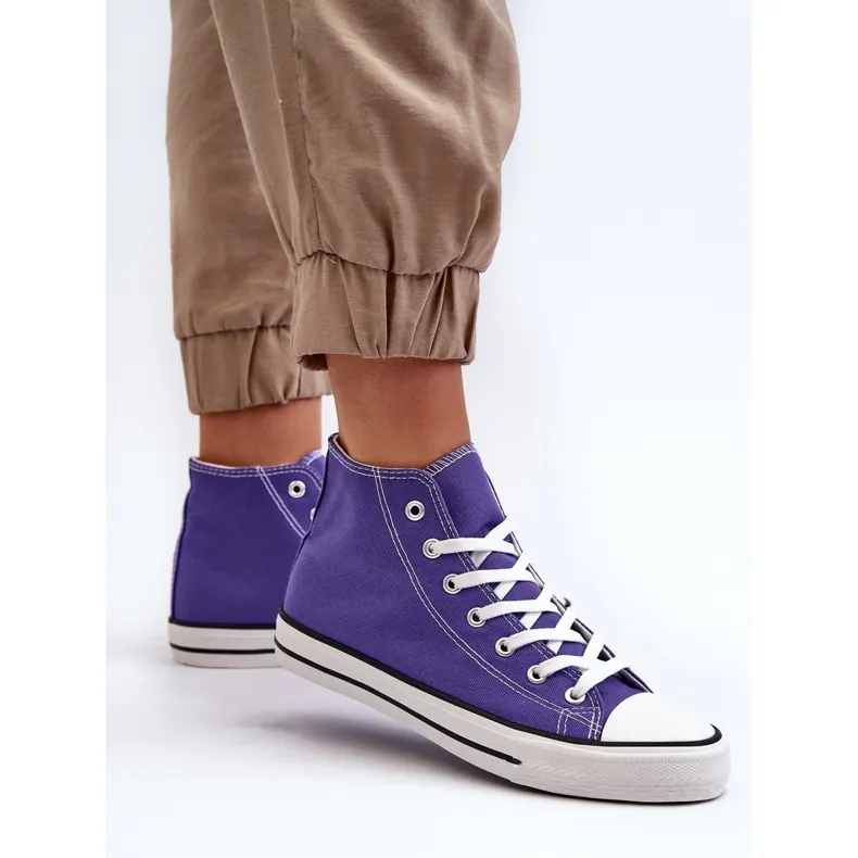 FR1 Women's Classic High Top Sneakers Purple Remos violet