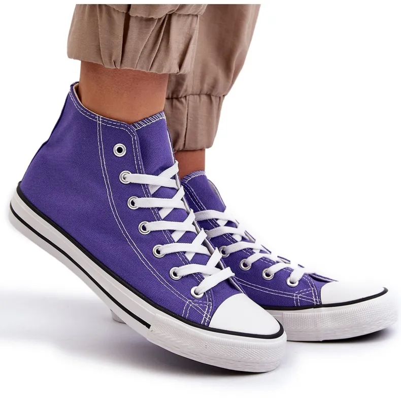 FR1 Women's Classic High Top Sneakers Purple Remos violet