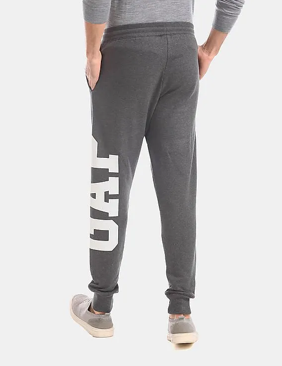 GAP Men Grey Vertical Logo Fleece Joggers