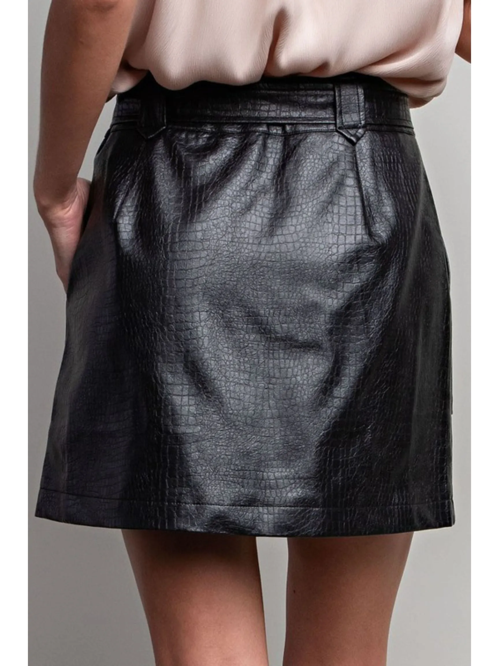 Gemma Pleather Skirt