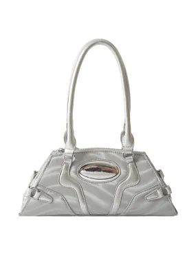 Glare Ripple Trapezoidal Shoulder Bag