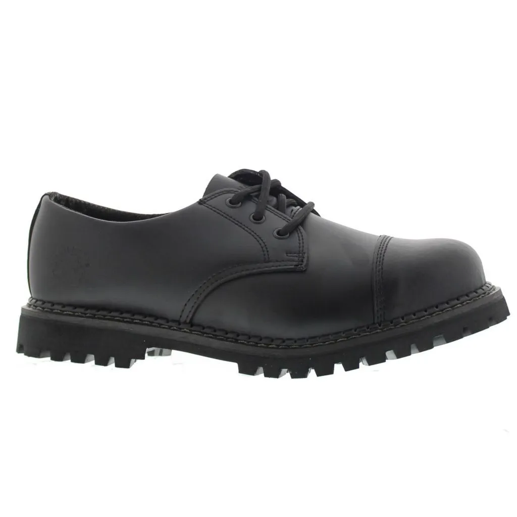 Grinders Unisex Regent CS Leather Black Shoes - UK 11