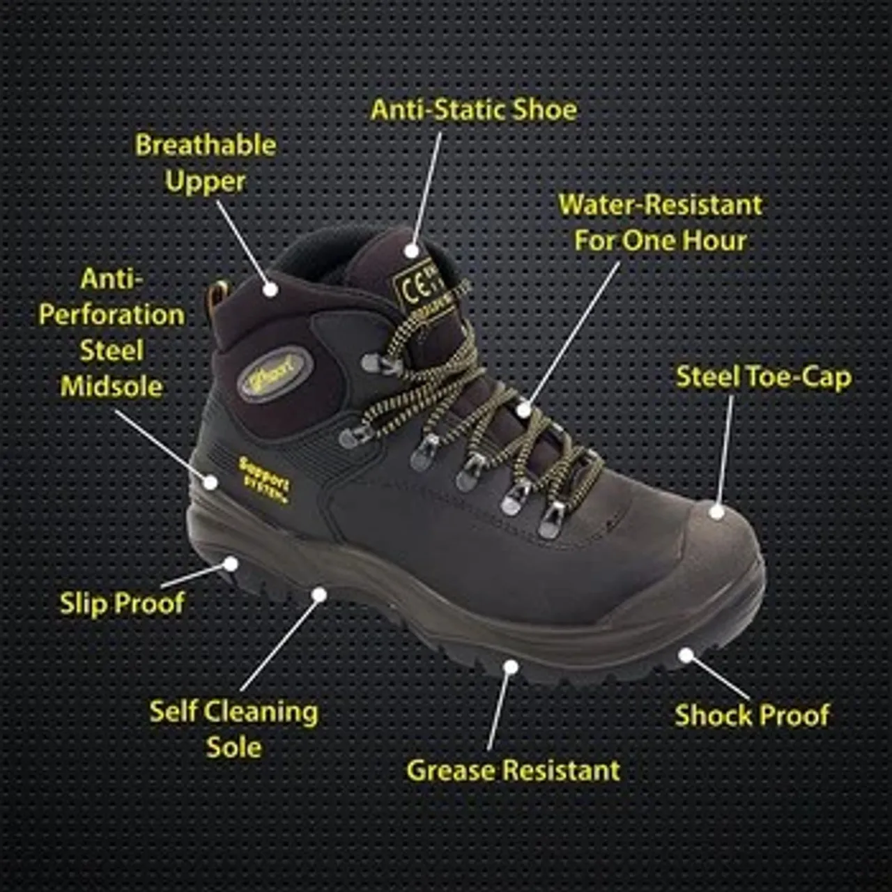 Grisport Contractor Safety Boot with  gel cushioning