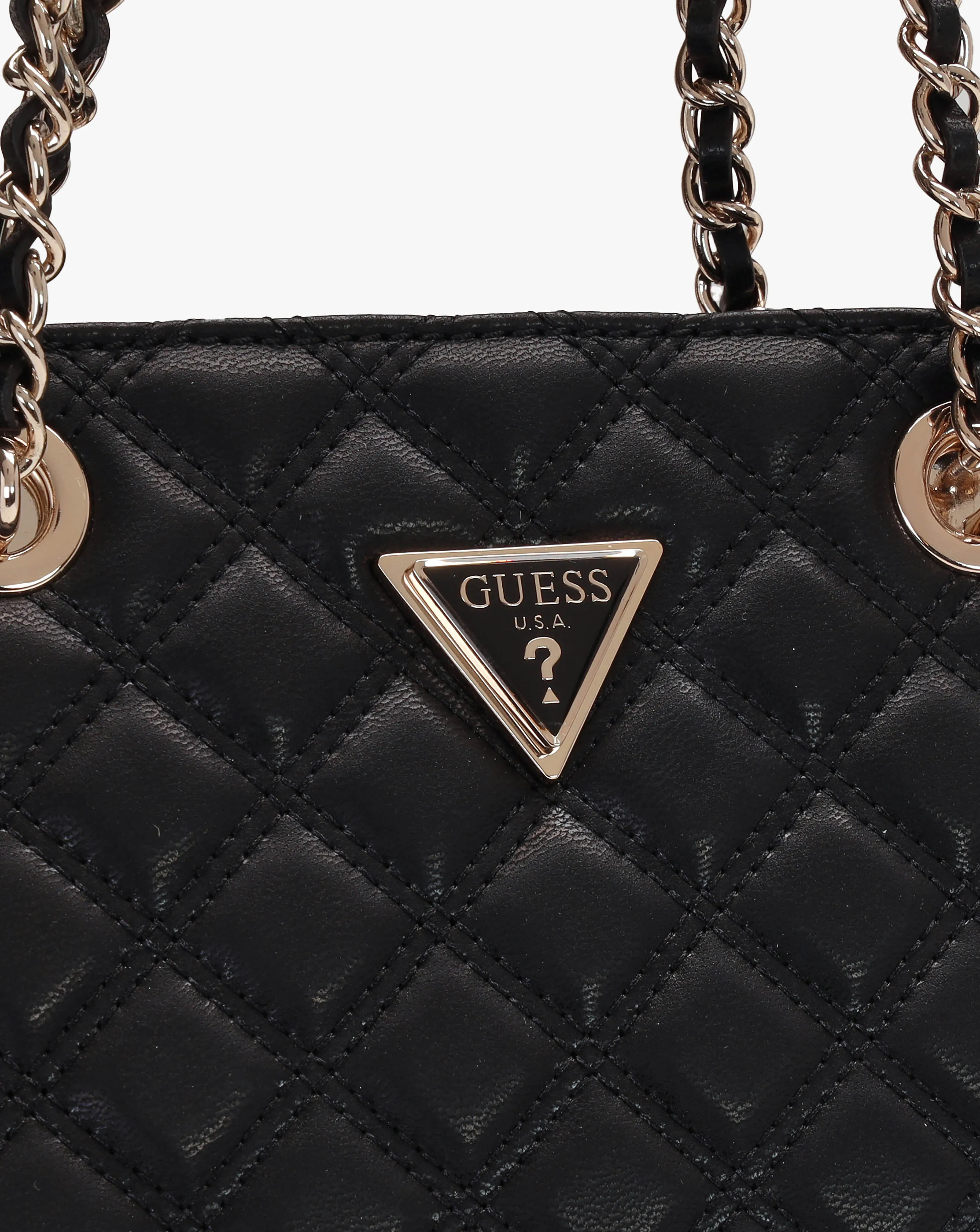 Guess Dome Black Quilted Shoulder Bag | Simply Be