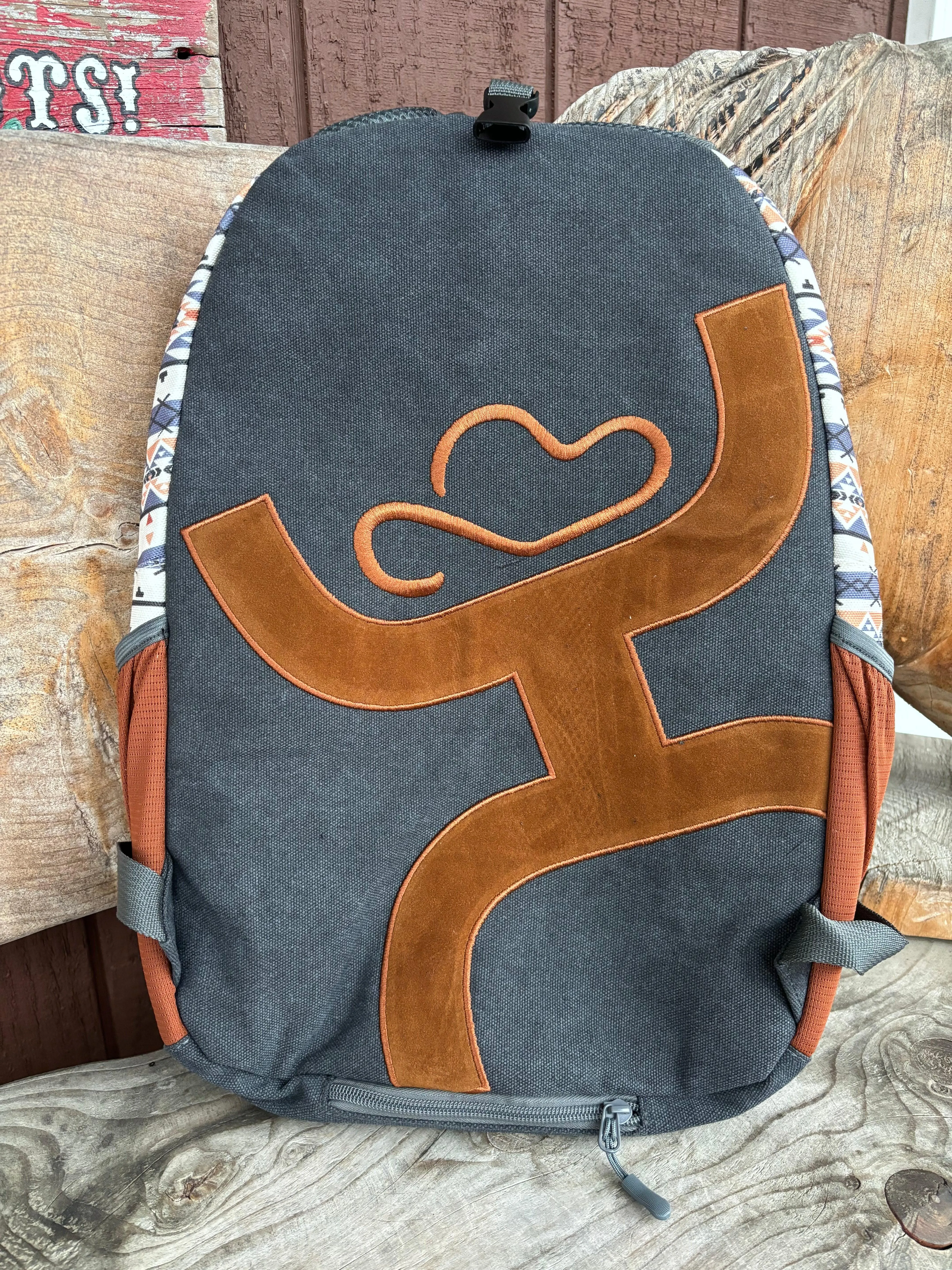 Hooey Recess Rust Southwestern Aztec Print Backpack BP061CRRU