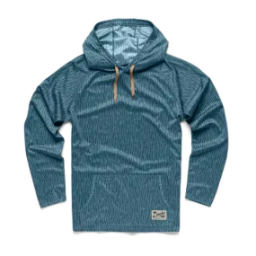 Howler Brothers Loggerhead Hoodie: Deluge Camo - Pacific Blue