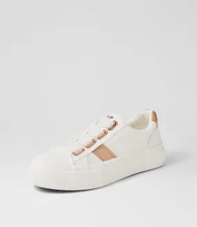 I LOVE BILLY Tristy White Rose Gold Recycled Canvas Sneakers