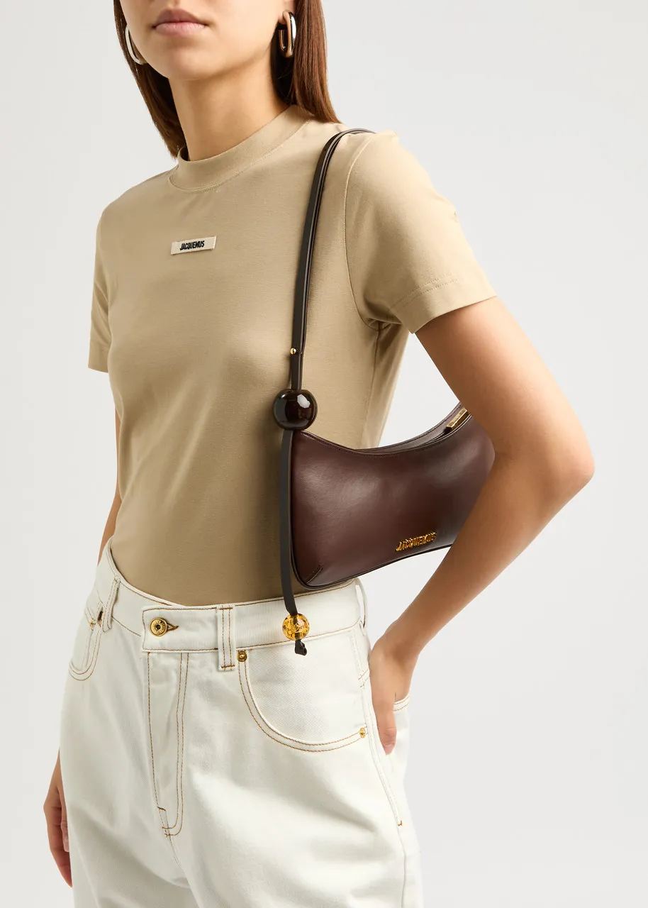 JACQUEMUS Le Bisou Perle leather shoulder bag -                         -                     -                