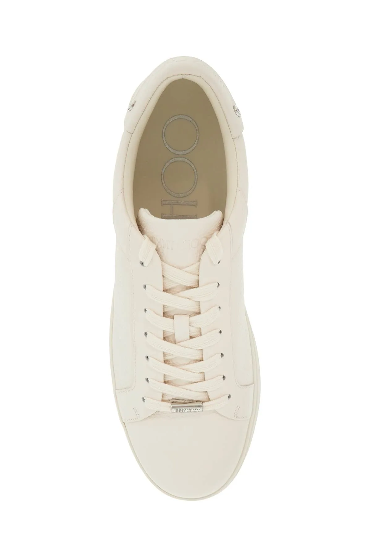 JIMMY CHOO hammered leather rome sneakers