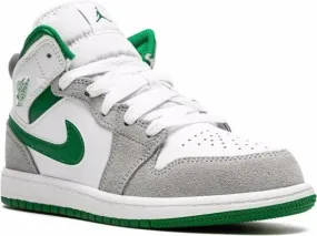 Jordan Kids Jordan 1 Mid SE Grey Green sneakers