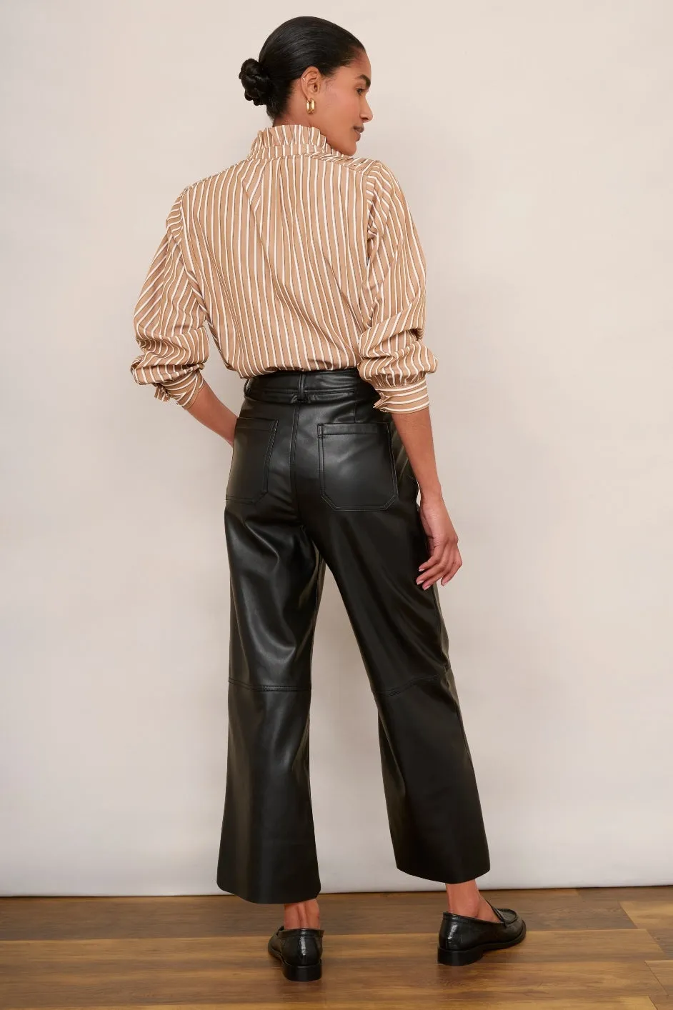 Jules Faux Leather Trousers - Black