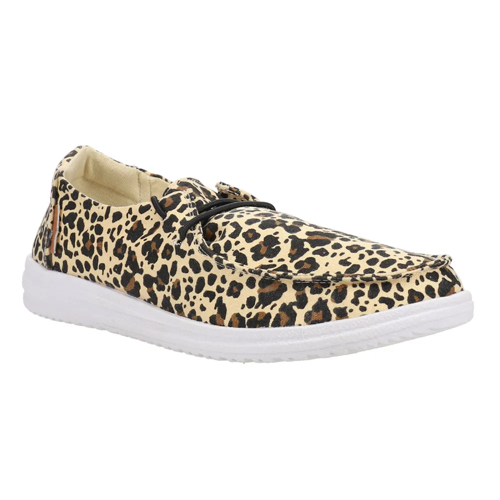 Kayak Leopard Slip On Flats