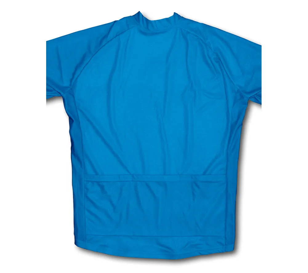 Keep Calm and Cycle On Light Blue Winter Thermal Cycling Jersey