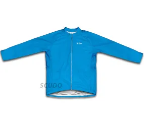 Keep Calm and Cycle On Light Blue Winter Thermal Cycling Jersey