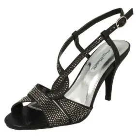 Ladies Anne Michelle Diamante Strappy Heeled Sandals Dazzle