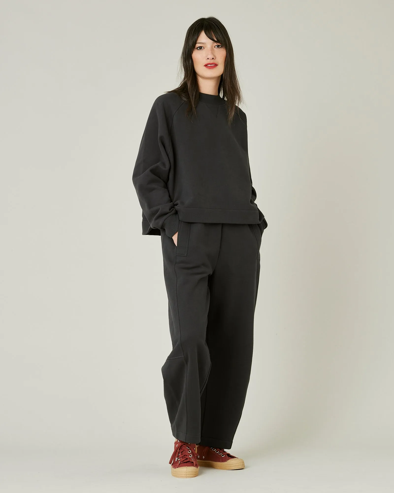 Madi Slate Organic Cotton Jersey Trousers