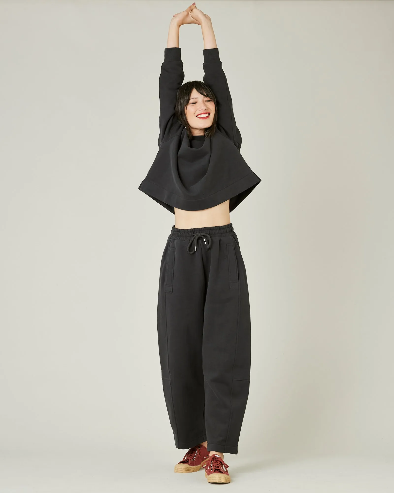 Madi Slate Organic Cotton Jersey Trousers