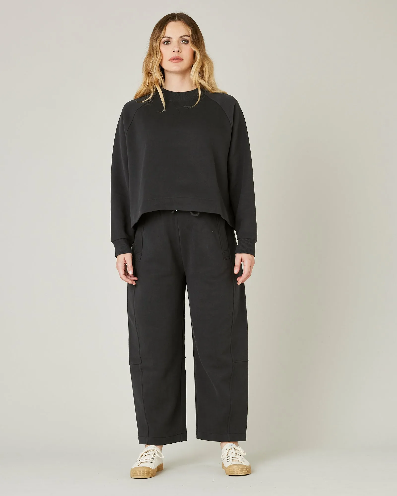 Madi Slate Organic Cotton Jersey Trousers