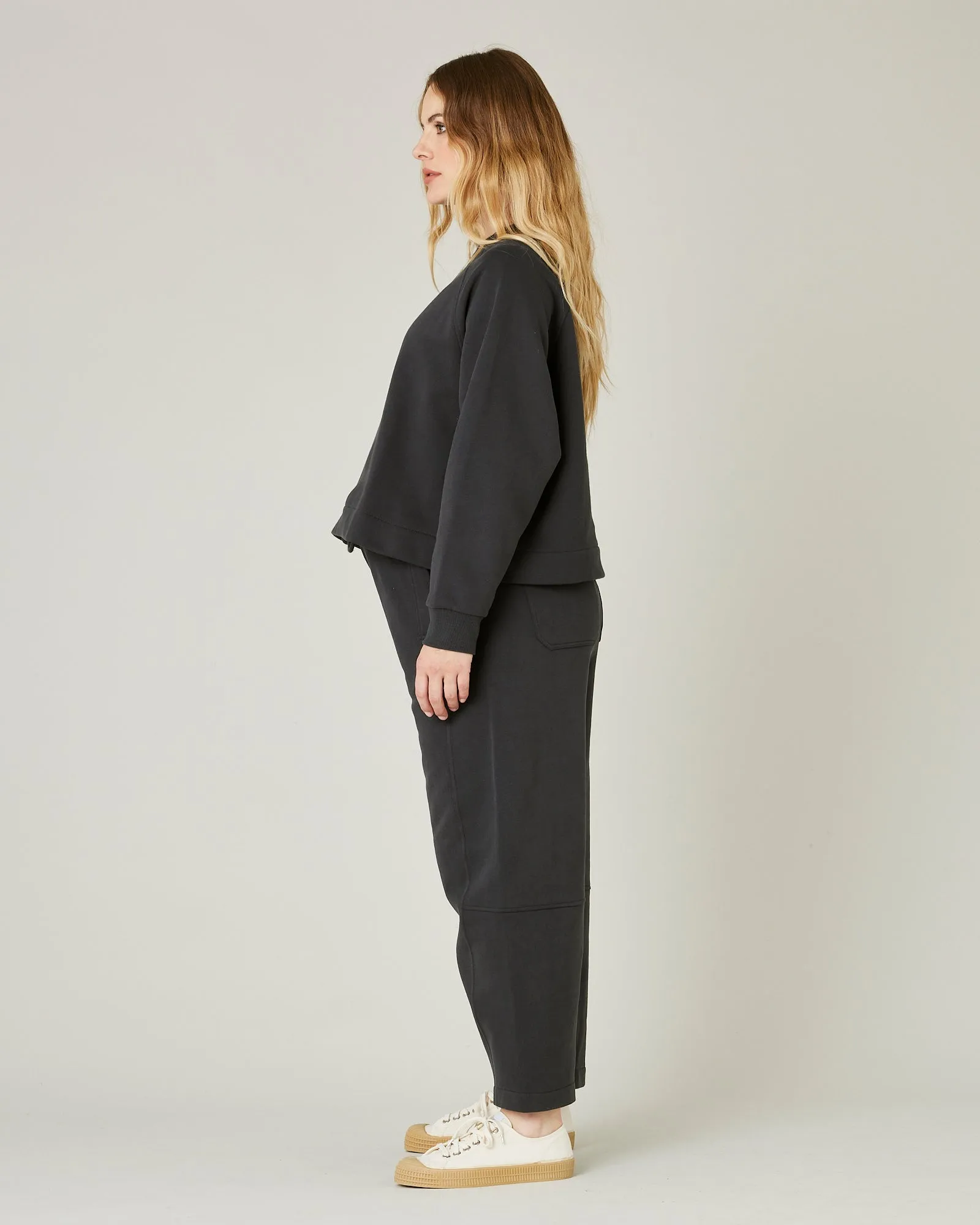 Madi Slate Organic Cotton Jersey Trousers