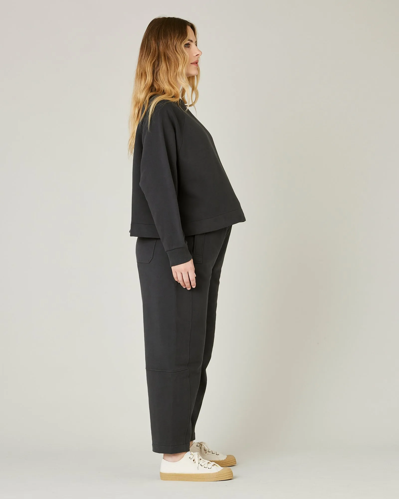 Madi Slate Organic Cotton Jersey Trousers