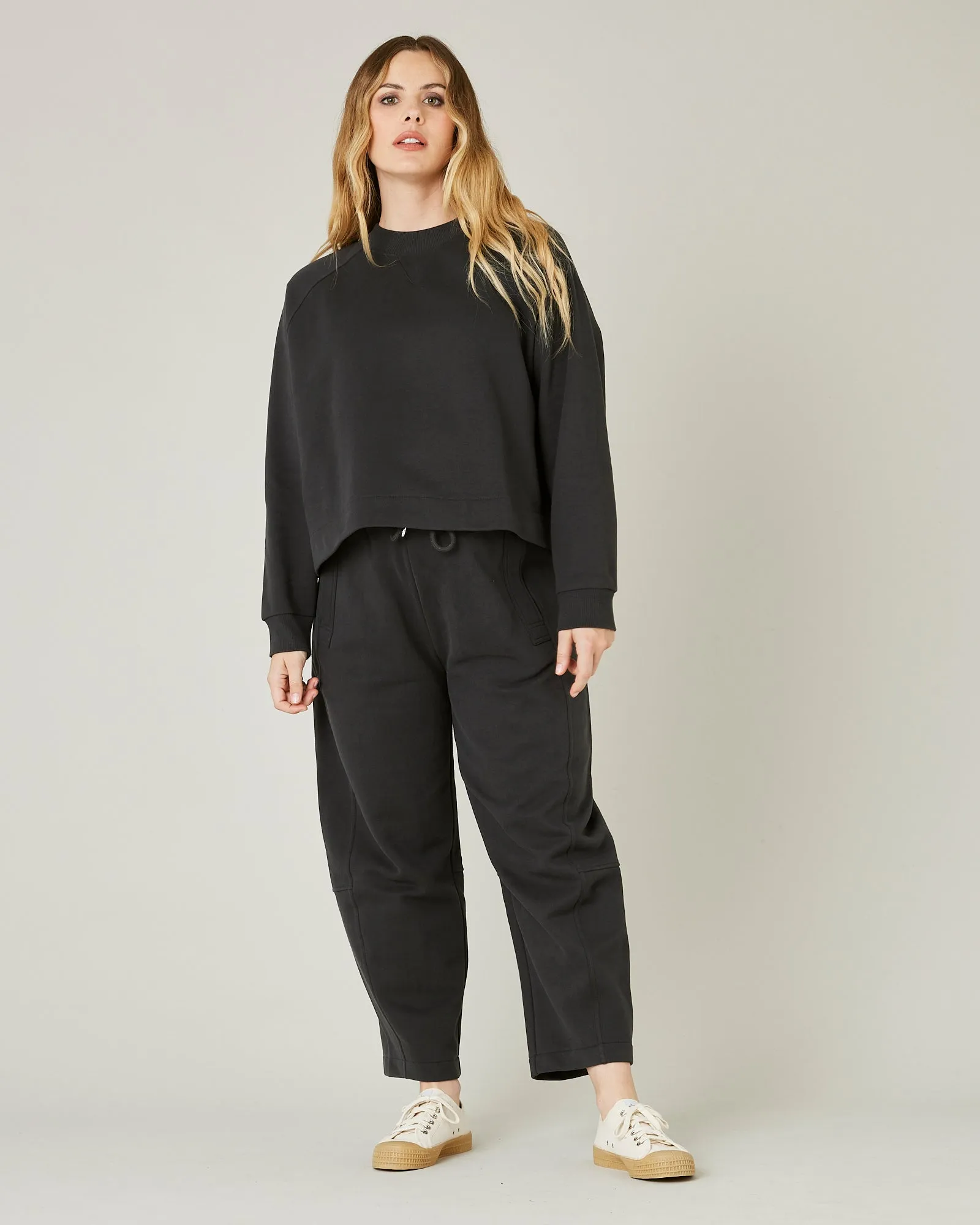 Madi Slate Organic Cotton Jersey Trousers