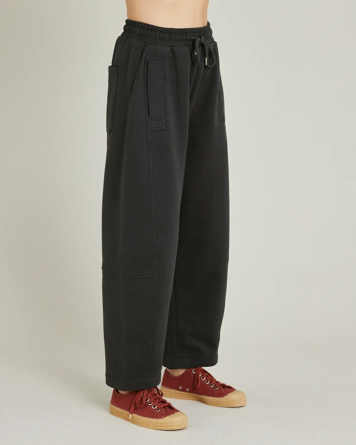 Madi Slate Organic Cotton Jersey Trousers