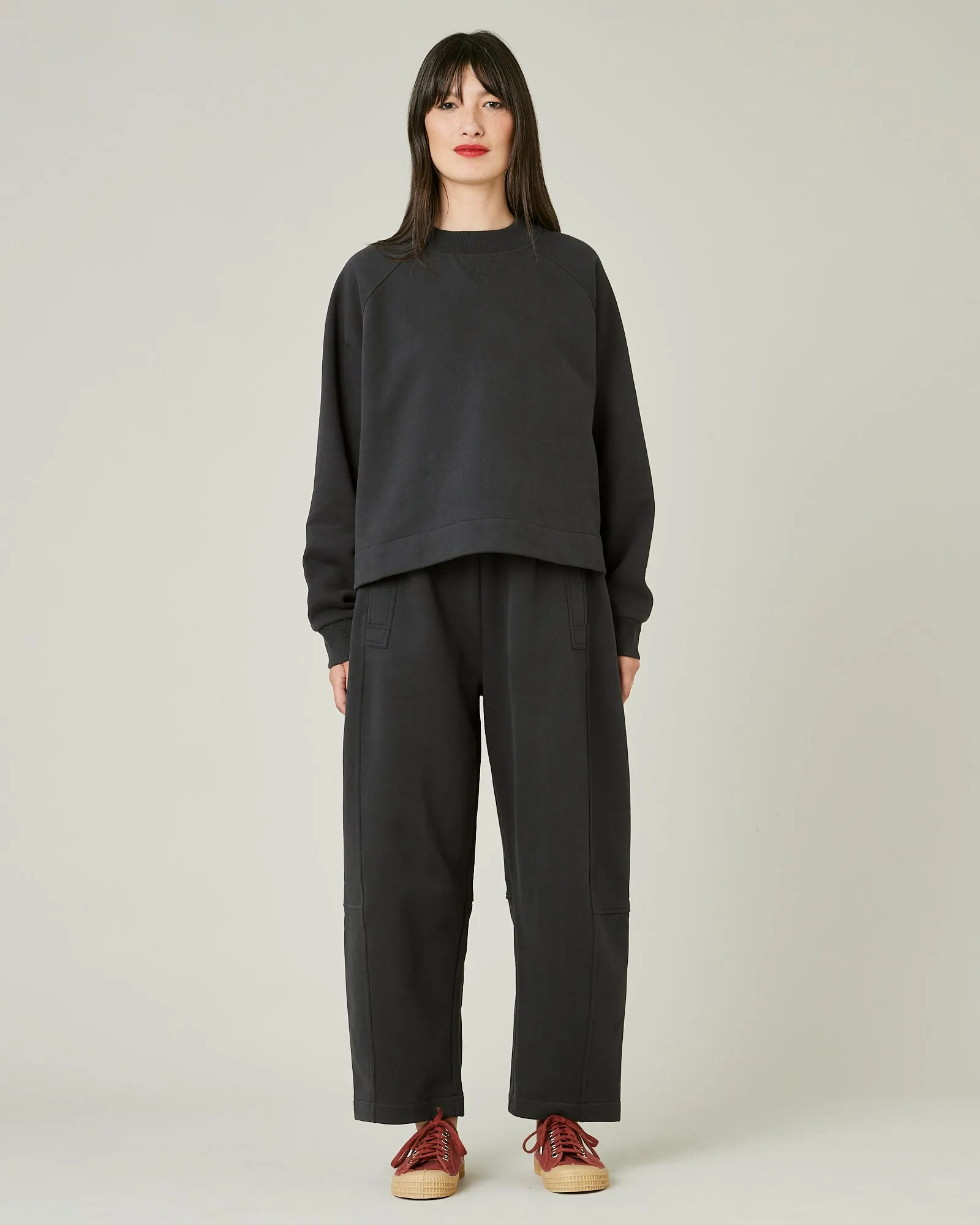 Madi Slate Organic Cotton Jersey Trousers