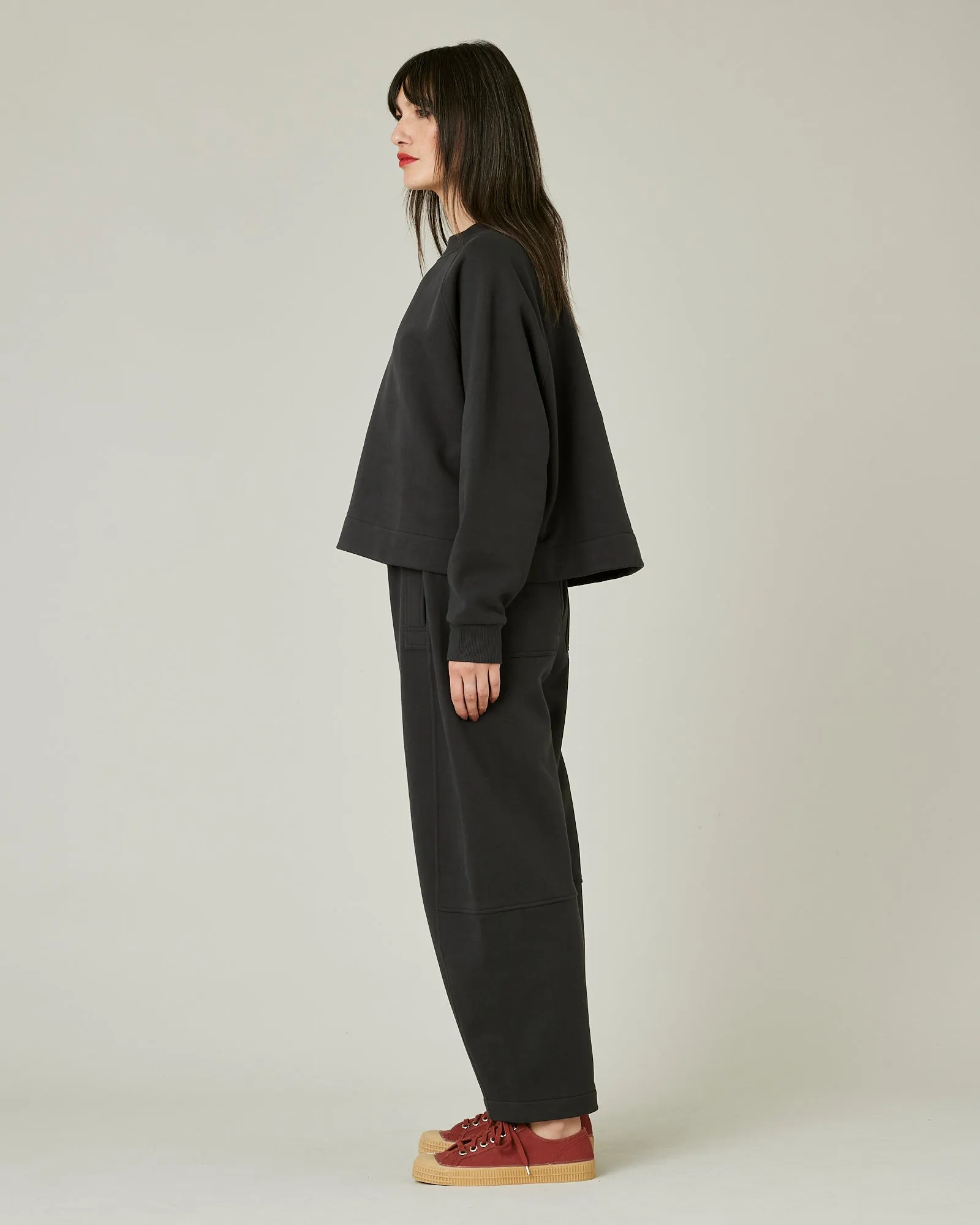 Madi Slate Organic Cotton Jersey Trousers