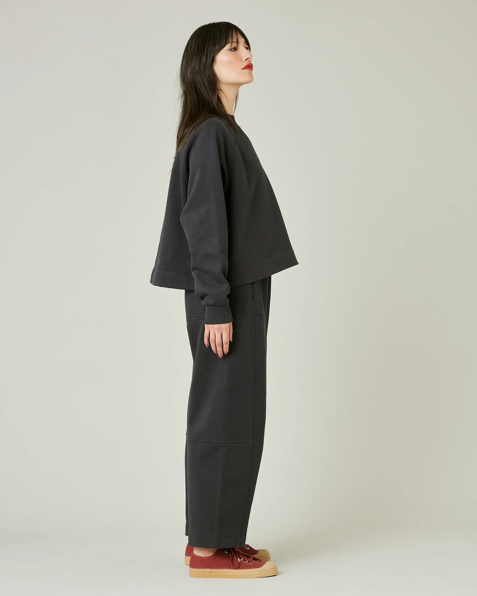 Madi Slate Organic Cotton Jersey Trousers