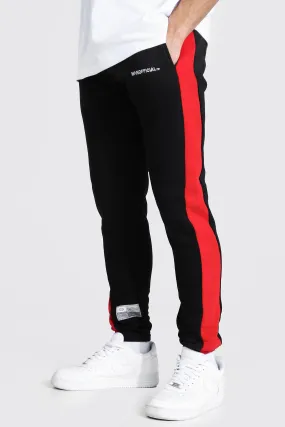 Man Official Skinny Colour Block Joggers