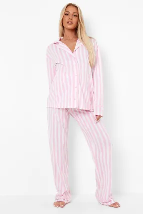 Maternity Candy Stripe Jersey Pj Pants Set