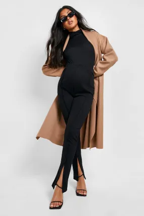 Maternity Premium Rib Split Front Leggings