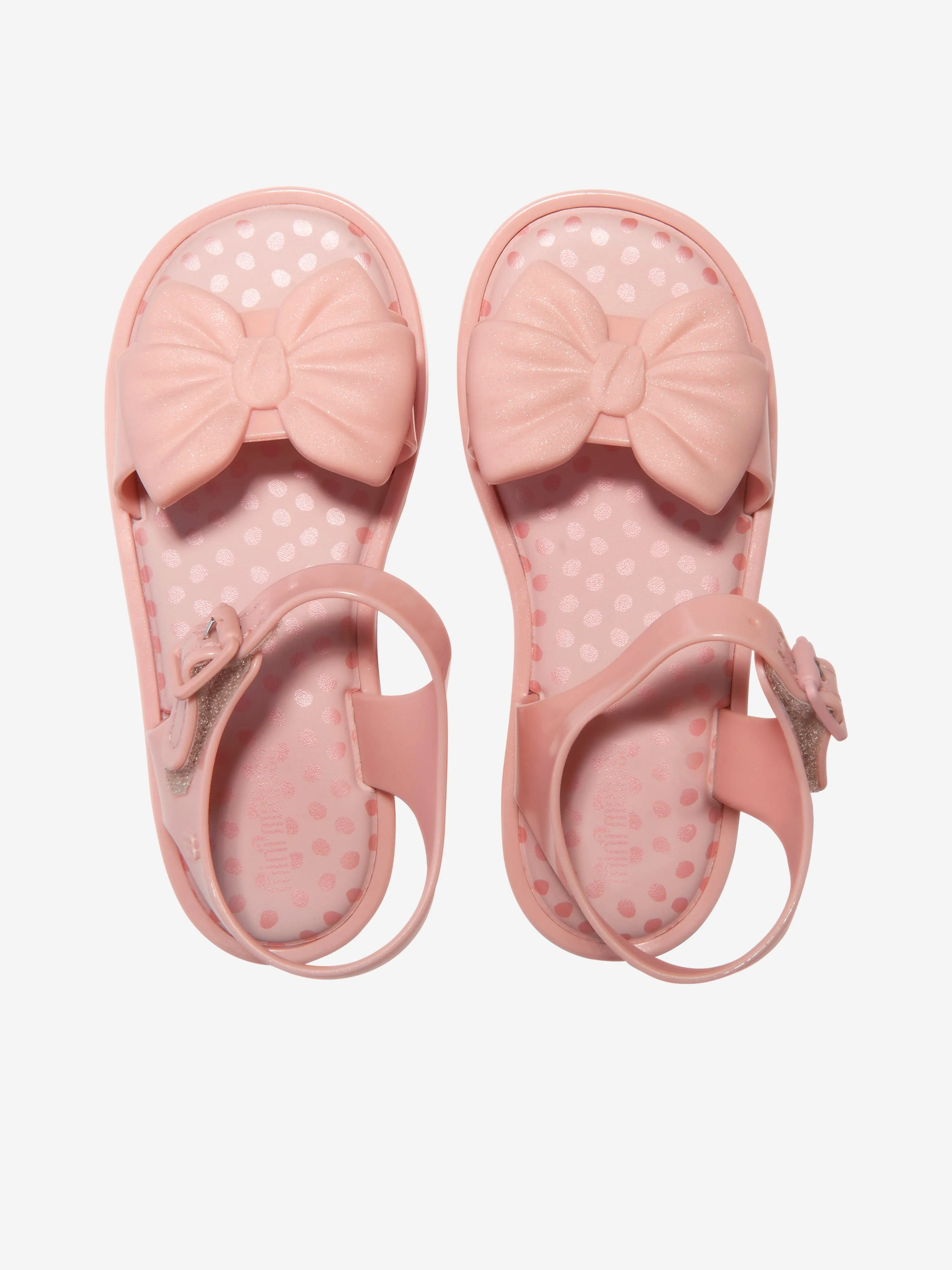 Mini Melissa Girls Mar Soft Bow Jelly Sandals