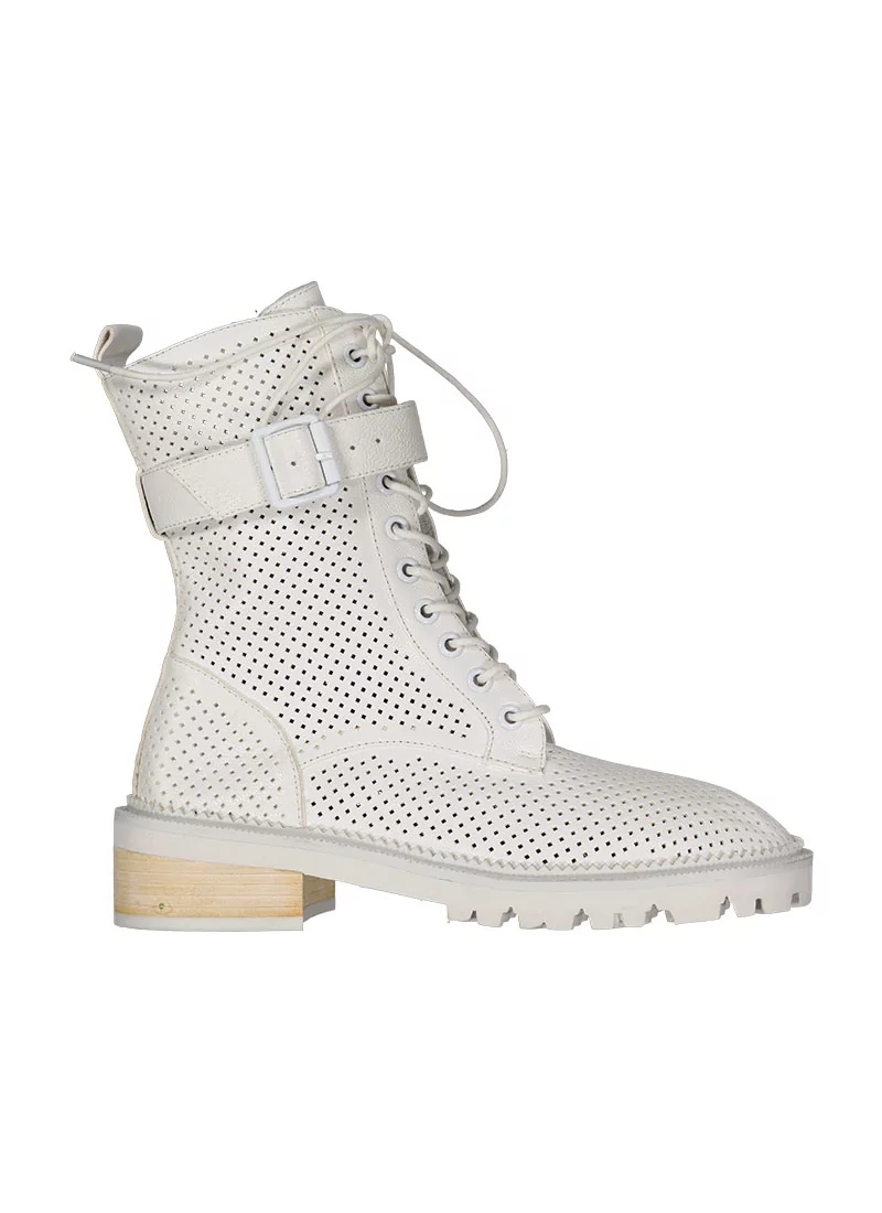 Minx Lee Boot Perf White Perf