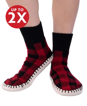 Moose Plaid Short Mukluk Slipper