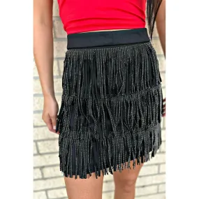 Nashville Rhinestone fringe skirt