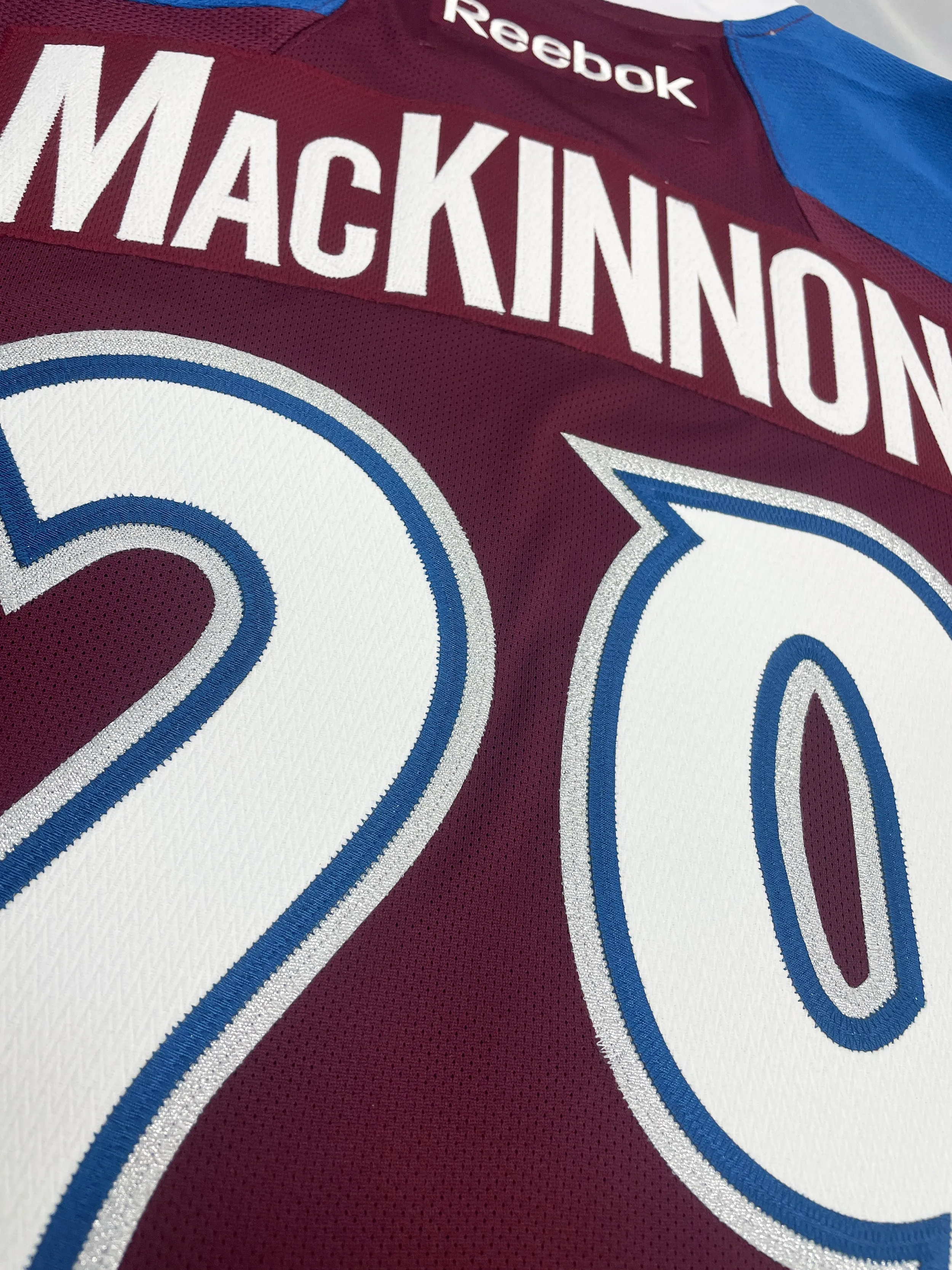 NATHAN MACKINNON COLORADO AVALANCHE HOME PREMIER REEBOK NHL JERSEY