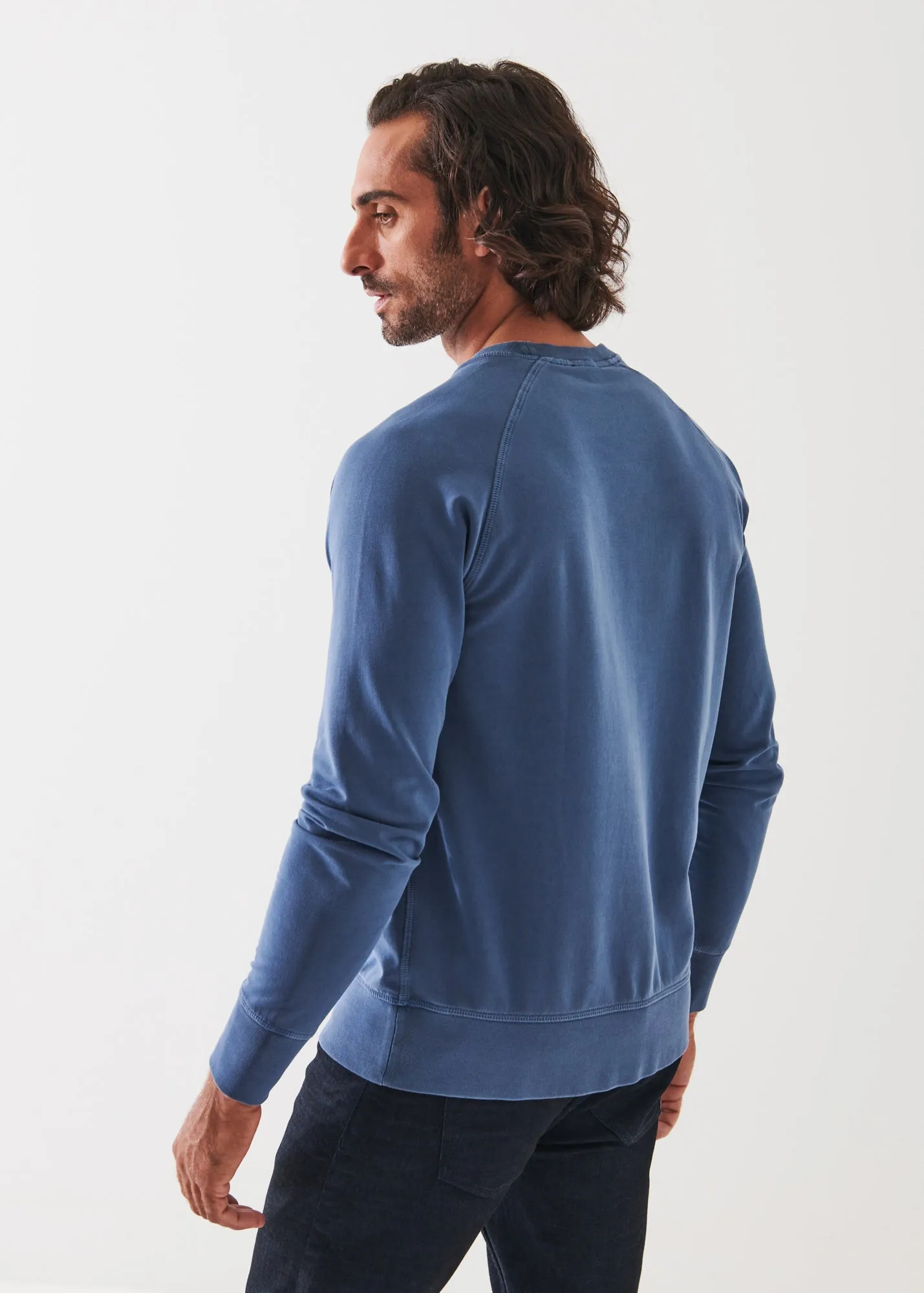 PIMA STRETCH FLEECE CREWNECK