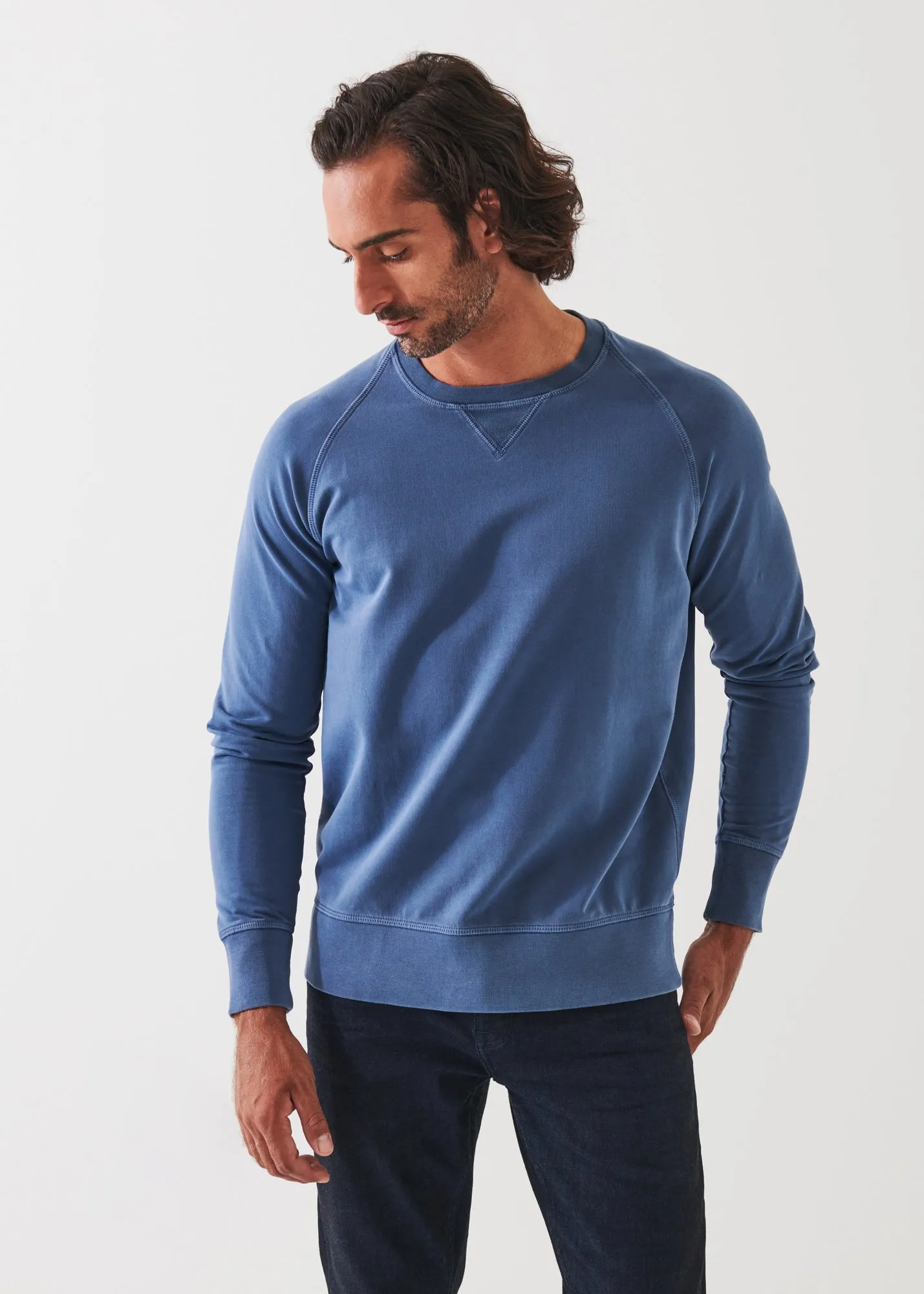 PIMA STRETCH FLEECE CREWNECK