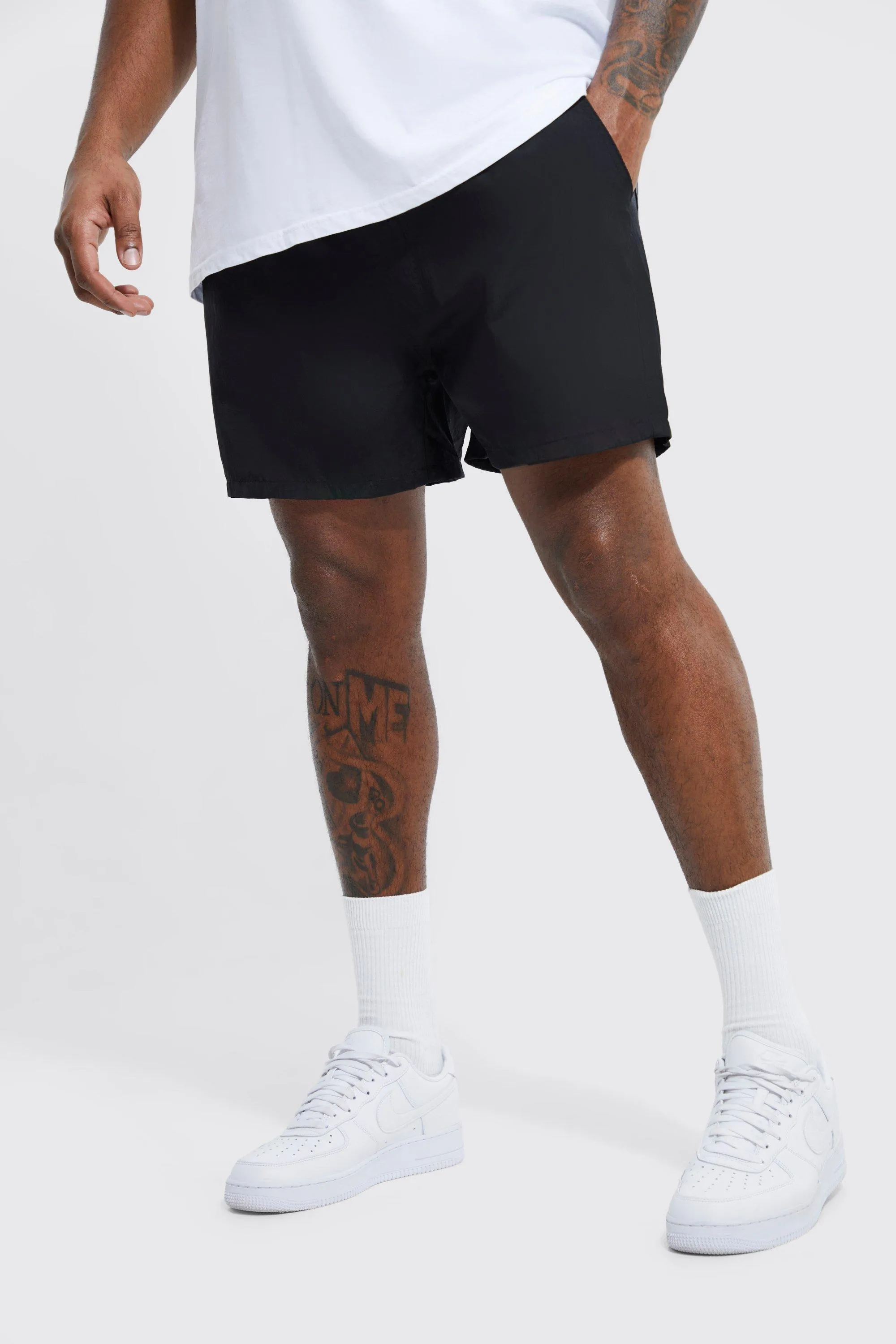 Plus Elastic Waist Comfort Short Length Short | boohooMAN UK