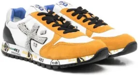 Premiata Kids TEEN colour-block low-top sneakers Yellow