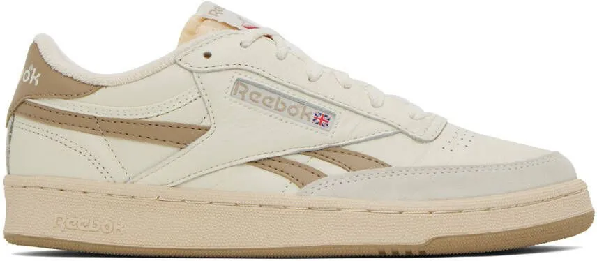 Reebok Classics Off-White & Taupe Club C Revenge Vintage Sneakers